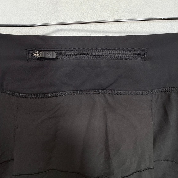 Lululemon Black Pleated tennis Athletic Skirt with Shorts Size 12 athleisure - Picture 7 of 7